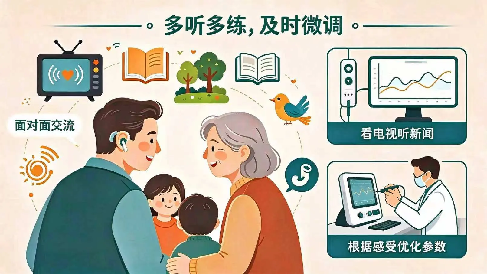 刚戴助听器总别扭、听不惯?记住这几个适应技巧,越戴越好用