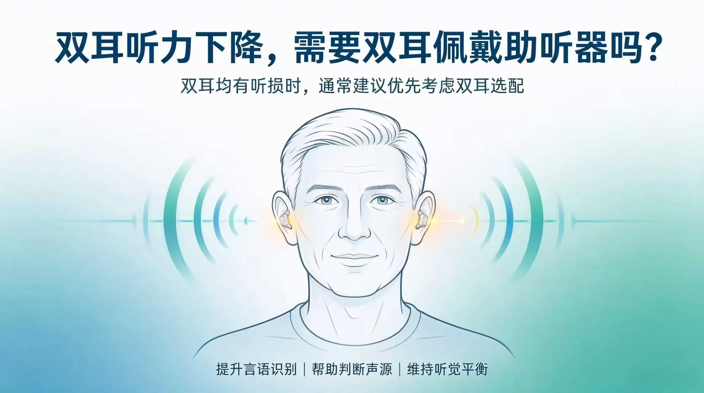 双耳听力下降,需要双耳佩戴助听器吗?
